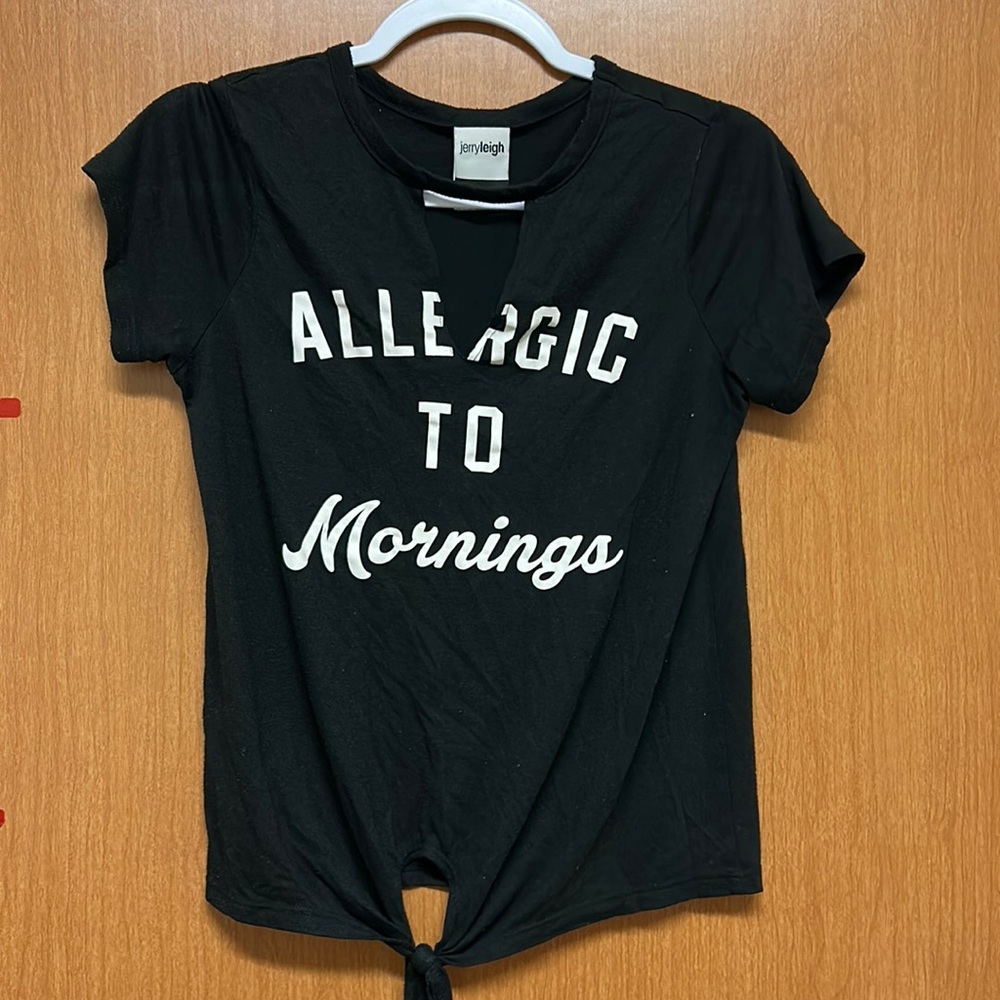 JERRYLEIGH “allergic to mornings” t-shirt